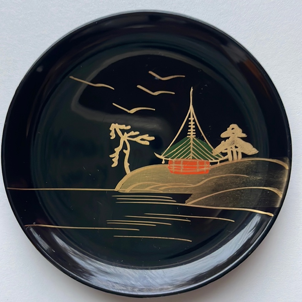 Vintage Laquerware Coaster Set